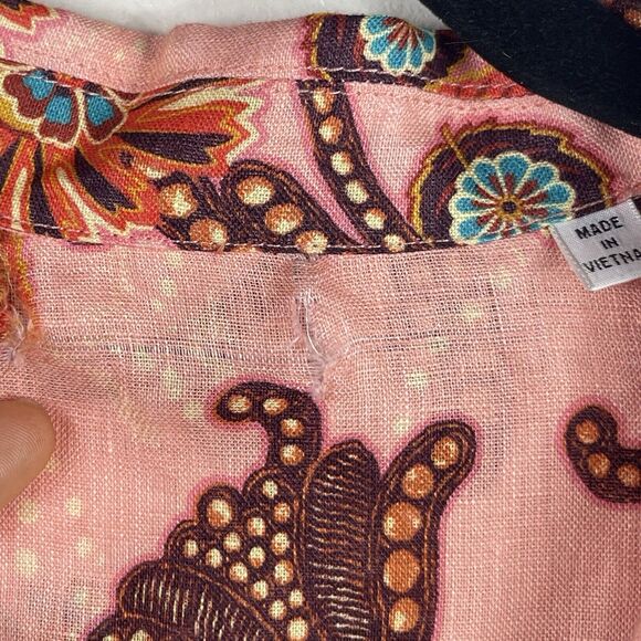 ALC Sullivan Linen Top Oversized Boxy Fit Women Size XS Button Front Lightweight - Picture 2 of 16